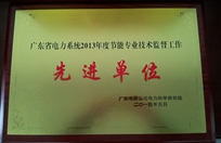 廣東省電力系統(tǒng)2013年度節(jié)能專業(yè)技術(shù)監(jiān)督工作先進單位